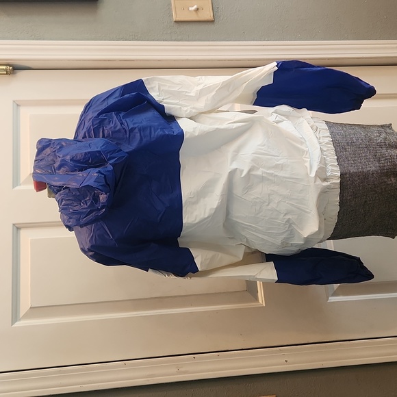 Dallas Cowboys, rain jacket, hood, zip up, pockets, 100% PVC, navy, white, XL - Picture 6 of 12